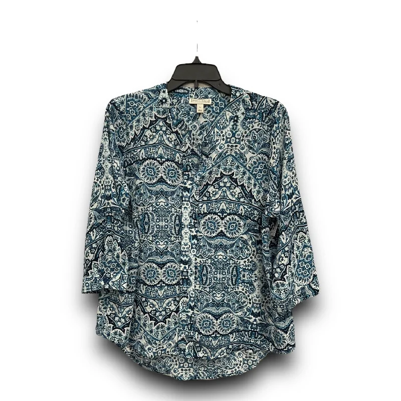Year-End Clearance Blouse 3/4 Sleeve By Dana Buchman  Size: L