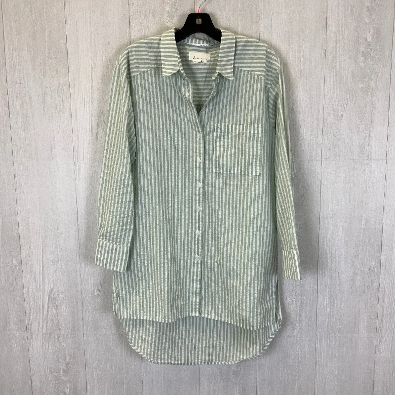 Deal Mania Blouse Long Sleeve By Anthropologie In Striped Pattern, Size: S