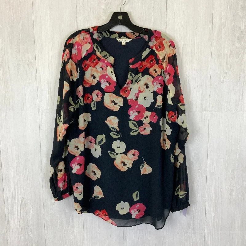Buy Now Blouse Long Sleeve By Cabi In Navy, Size: Xl