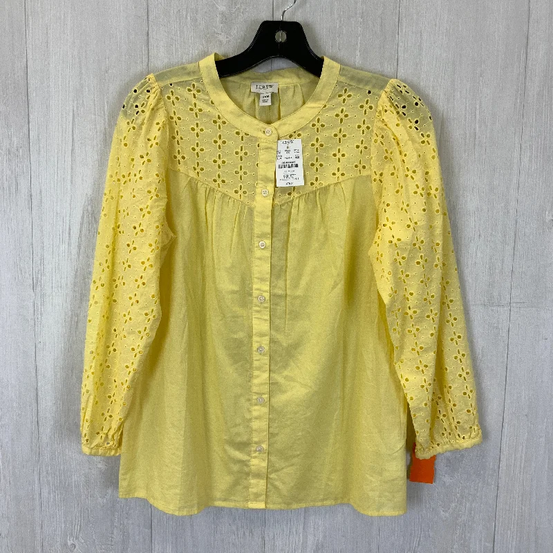 Bonus Savings Blouse Long Sleeve By J Crew O In Yellow, Size: Xxs