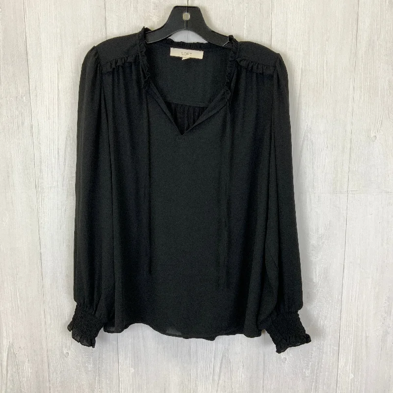 The Best Prices Blouse Long Sleeve By Loft In Black, Size: M