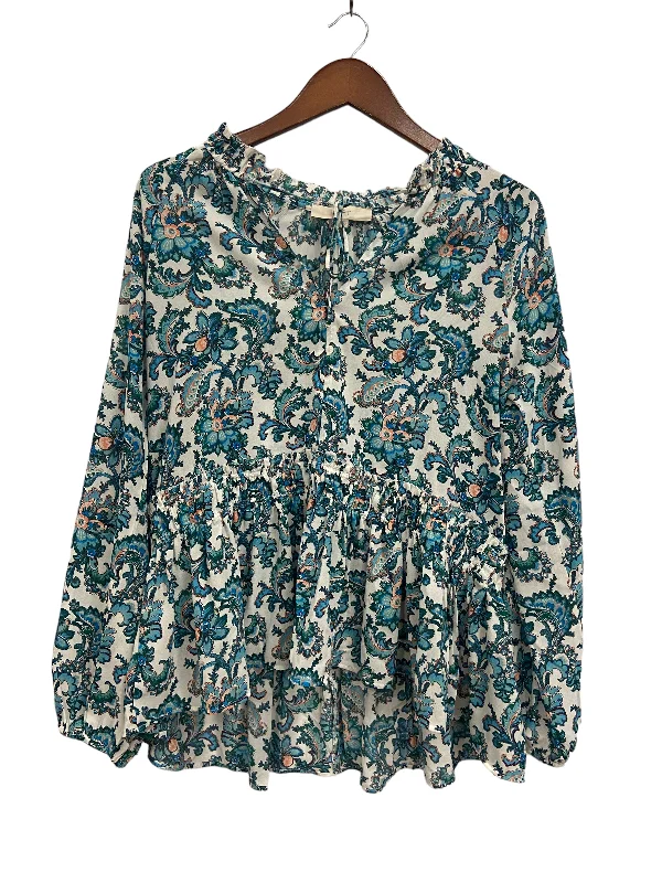 Overstock Sale Blouse Long Sleeve By Loft  Size: 0