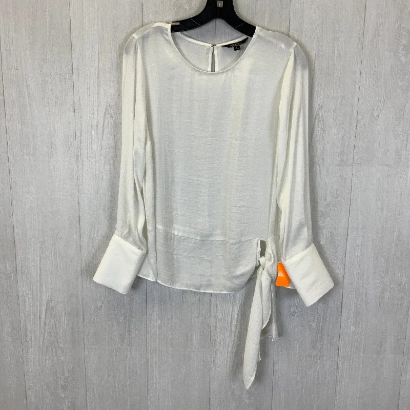 Special Promotion Blouse Long Sleeve By Simply Vera In White, Size: M