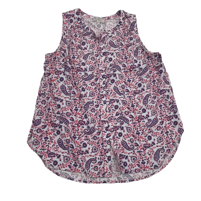 Daily Deals BLUE RED & WHITE TOP SLEEVELESS by LOFT Size:M