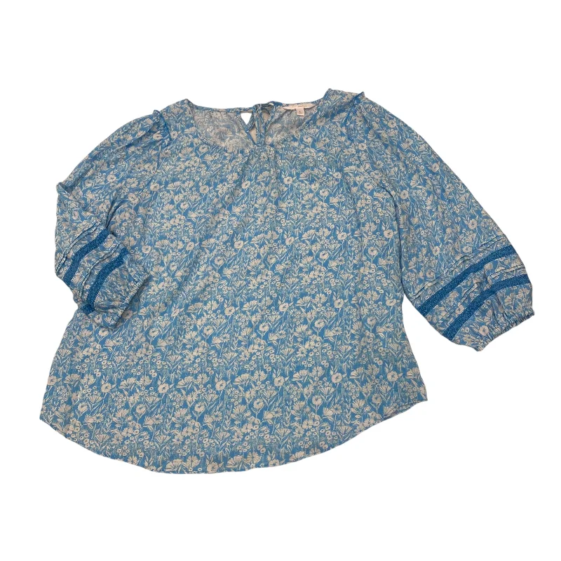 Year-End Clearance BLUE TOP 3/4 SLEEVE by LC LAUREN CONRAD Size:L