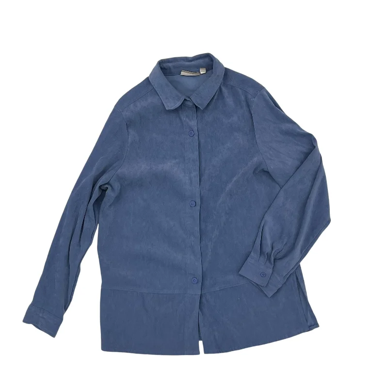 Special Price BLUE TOP LS by CROFT AND BARROW Size:L
