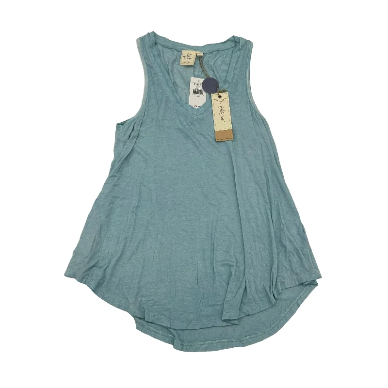 Special Discount BLUE TOP SLEEVELESS by WHITE CROW Size:S