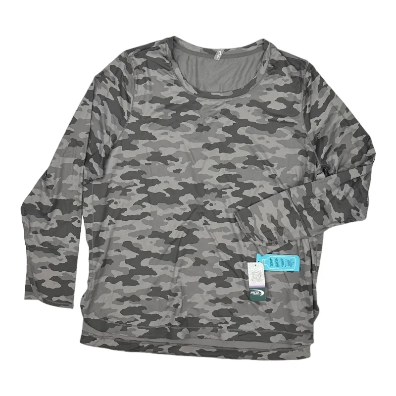 Bonus Savings CAMOUFLAGE PRINT ATHLETIC TOP LS COLLAR by MTA PRO Size:2X