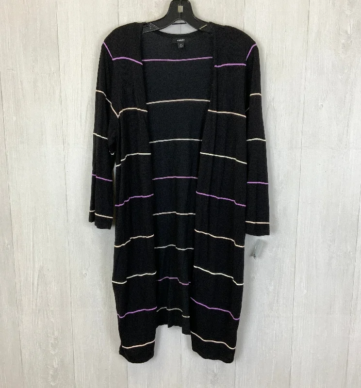 Unmissable Offer Cardigan By Alfani In Black & Purple, Size: 0x