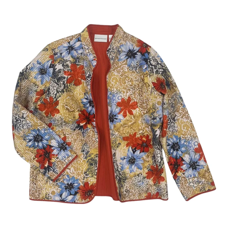 Unmissable Offer Cardigan By Alfred Dunner In Floral Print, Size:M
