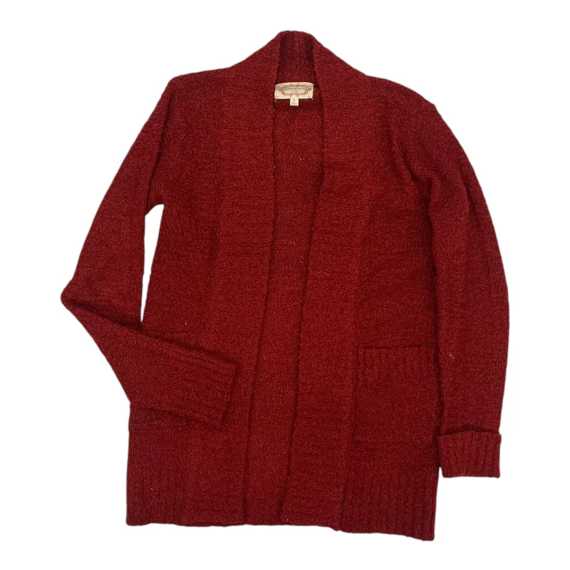 Special Promotion Cardigan By Ambiance Apparel In Red, Size:S