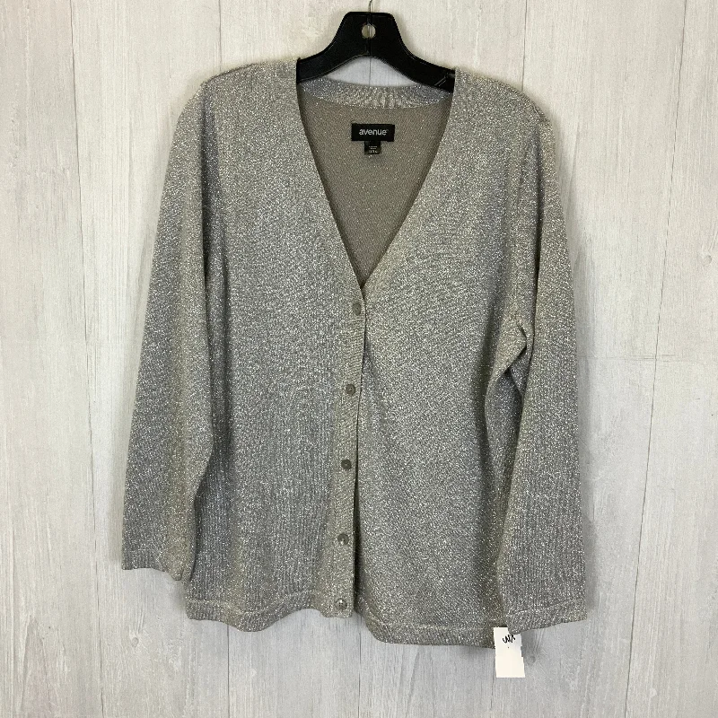 Doorbuster Deal Cardigan By Avenue In Grey, Size: Xl