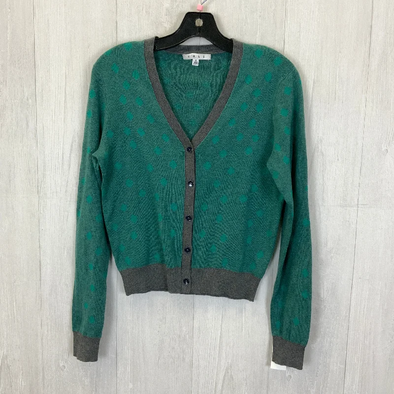 Online Specials Cardigan By Cabi In Green & Grey, Size: S