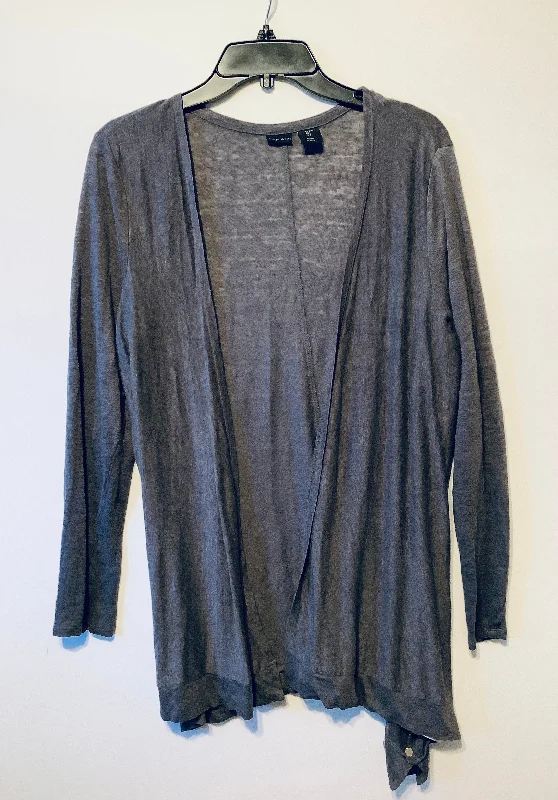 Instant Savings Cardigan By Tahari By Arthur Levine In Grey, Size: L