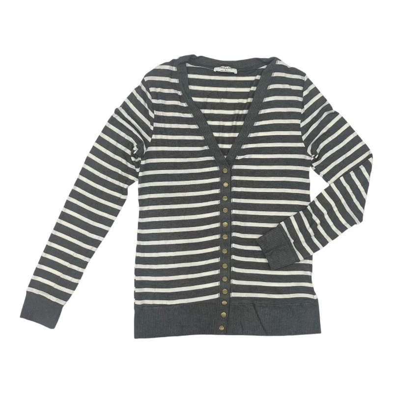 Super Sale Cardigan By Zenana Outfitters In Grey, Size:L