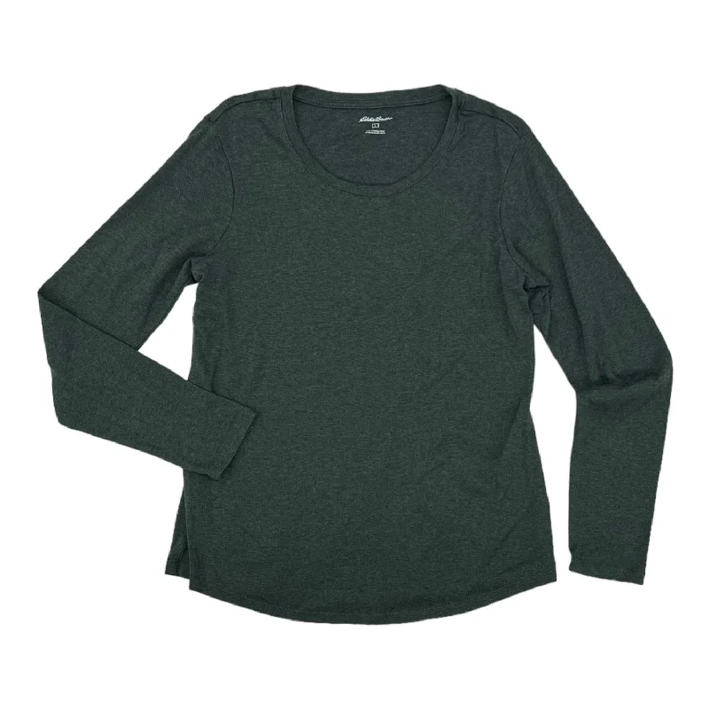 Now or Never GREEN TOP LS BASIC by EDDIE BAUER Size:L