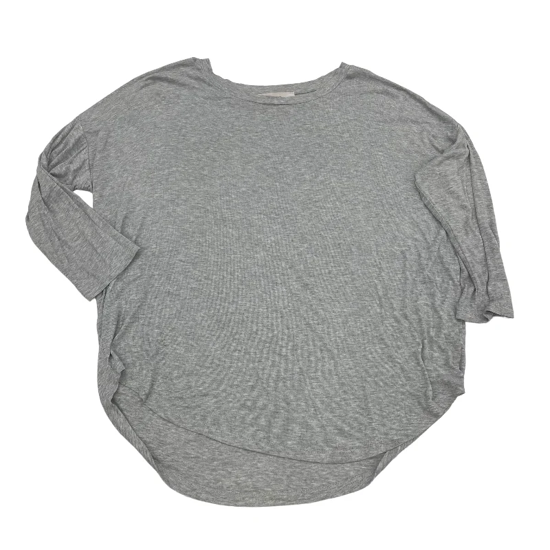 Limited Time GREY TOP 3/4 SLEEVE BASIC by LOFT Size:S