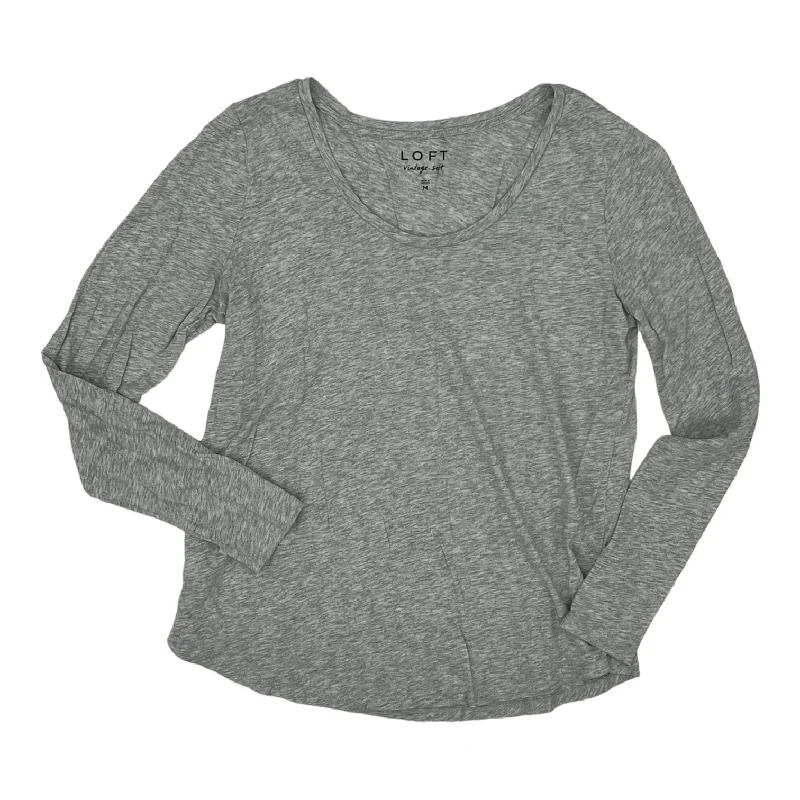 Stock Clearance GREY TOP LS BASIC by LOFT Size:M