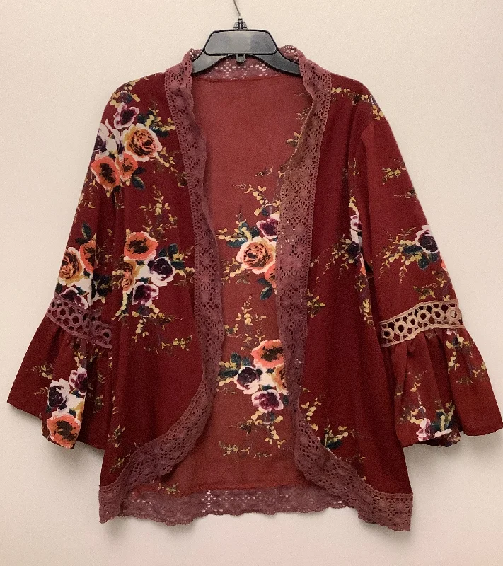 Super Sale Kimono By Cmf In Floral Print, Size: Osfm