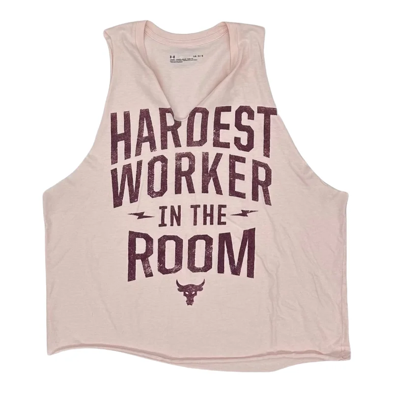 Now or Never PINK ATHLETIC TANK TOP by UNDER ARMOUR Size:L