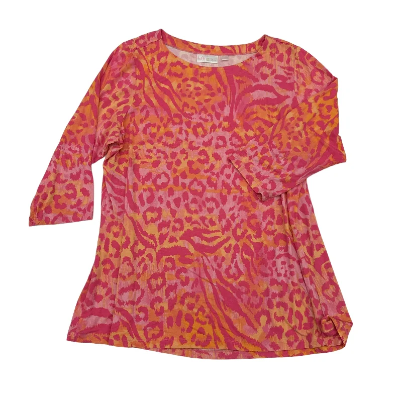 Get It Before It’s Gone PINK TOP 3/4 SLEEVE by BELLE BY KIM GRAVEL Size:XL