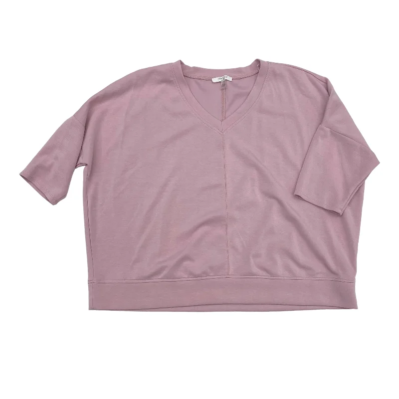 Don't Wait PINK TOP 3/4 SLEEVE by CABLE AND GAUGE Size:1X