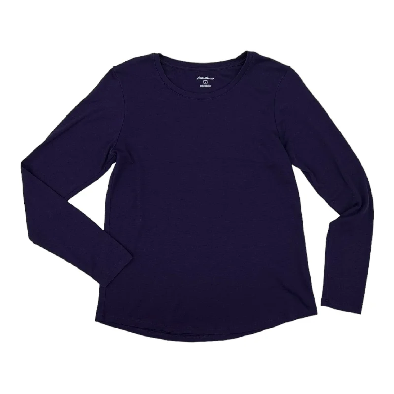 Instant Discount PURPLE TOP LS BASIC by EDDIE BAUER Size:L