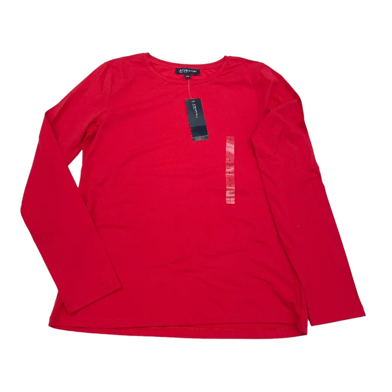 Anniversary Sale RED TOP LS by JONES NEW YORK Size:L