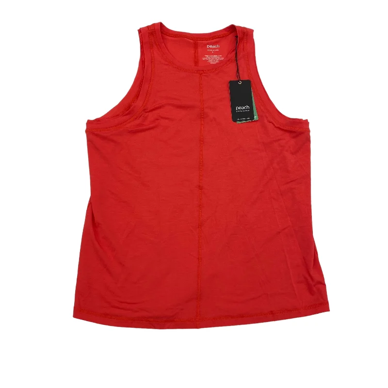 Mega Deal RED TOP SLEEVELESS by PEACH Size:L