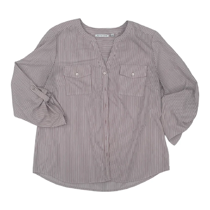 Today’s Deal RED & WHITE NOTATIONS TOP LS, Size L