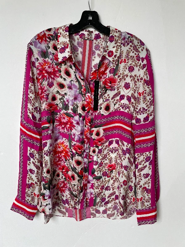 Clearance Event Silk Blouse By Elie Tahari In Multi-colored, Size: L