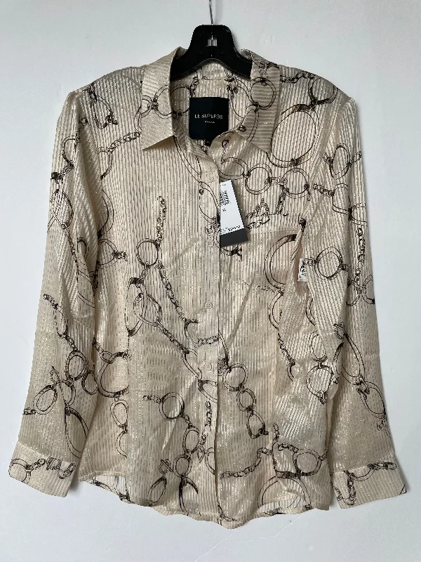 Members Only Silk BlouseBy Le Superbe In Gold, Size: 12