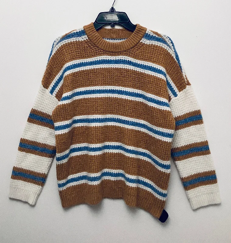 Crazy Deals Sweater By American Eagle In Brown & Cream, Size: M