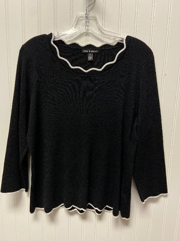 Discount Mania Sweater By Cable And Gauge In Black, Size: L
