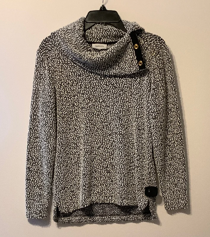 New Deals Sweater By Calvin Klein In Black & White, Size: Xs