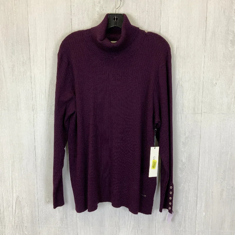 Weekend Deal Sweater By Calvin Klein In Purple, Size: Xl