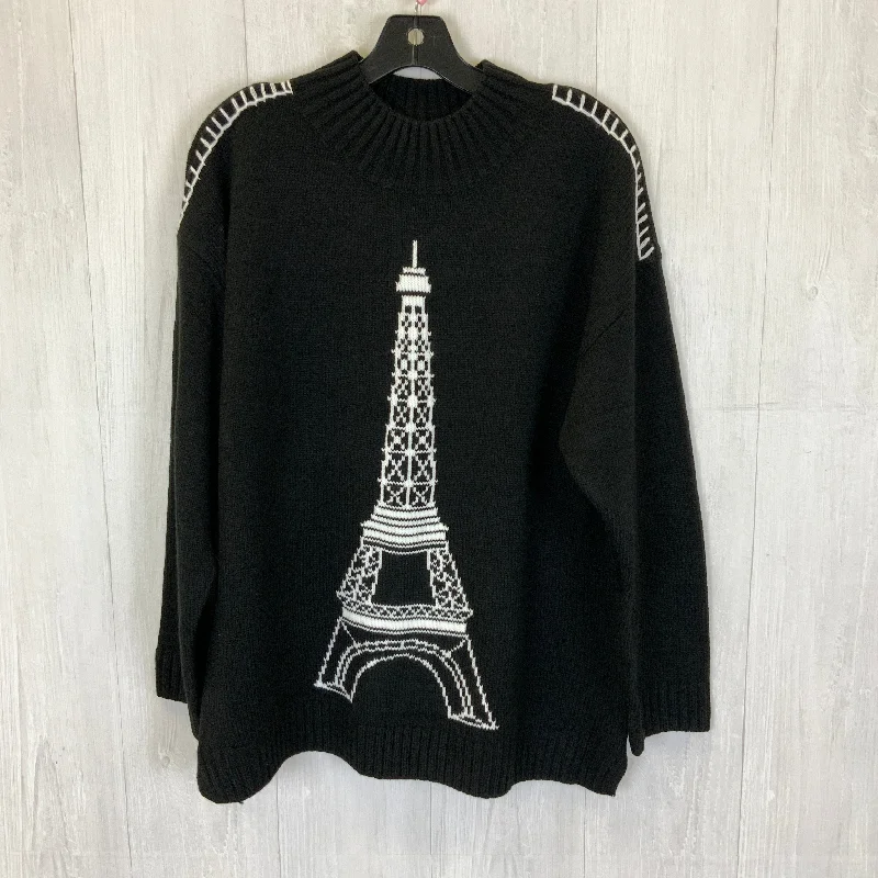 Don't Wait Sweater By Karl Lagerfeld In Black & White, Size: L