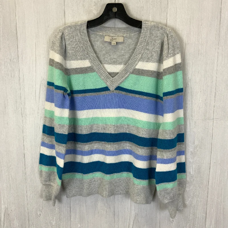 Online Specials Sweater By Loft In Blue & Grey, Size: M