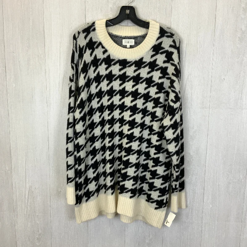 Special Discount Sweater By Lou And Grey In Black & White, Size: Xl