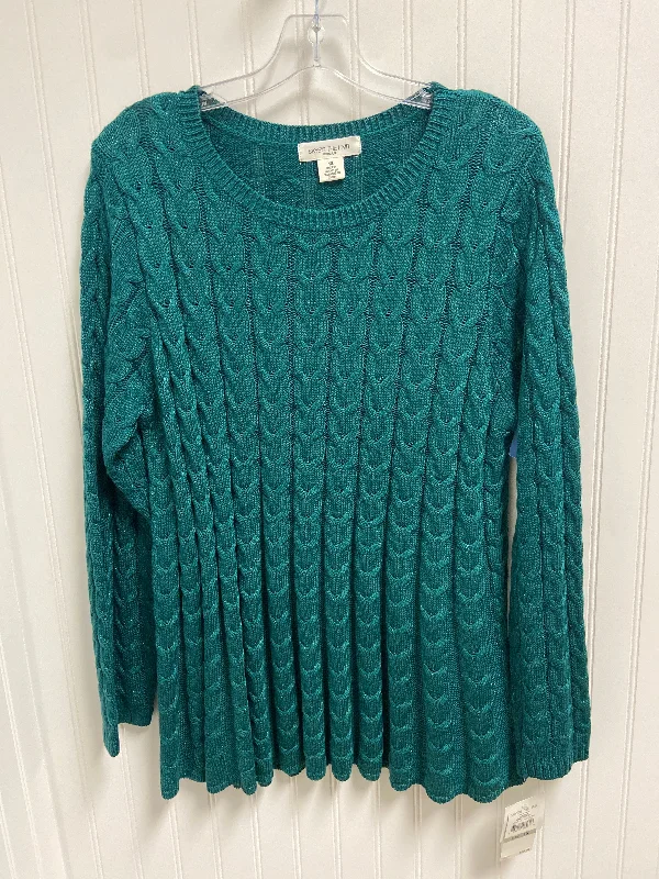 Clearance Sale Sweater By Skyes The Limit In Teal, Size: 1x