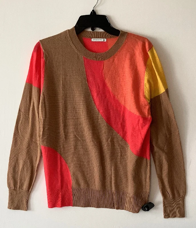 Special Promotion Sweater By Staccato In Brown & Orange, Size: Xl