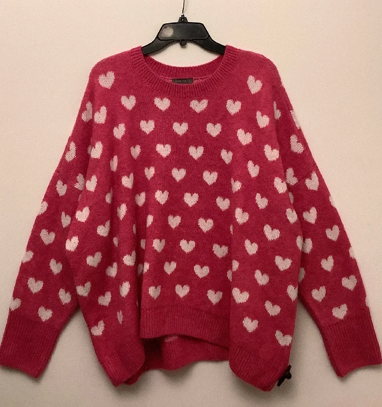 Early Access Sweater By Vince Camuto In Pink, Size: Xxl