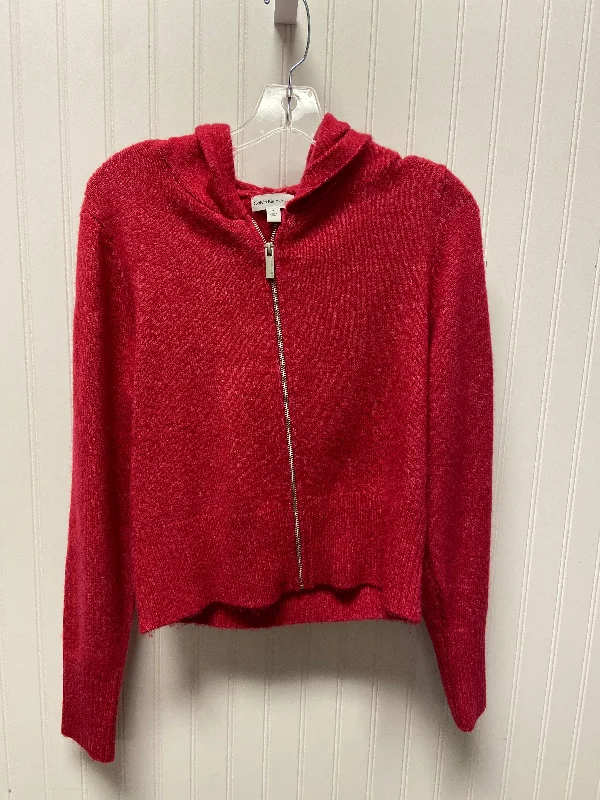 Best Bargains Sweater Cardigan By Calvin Klein In Pink, Size: M