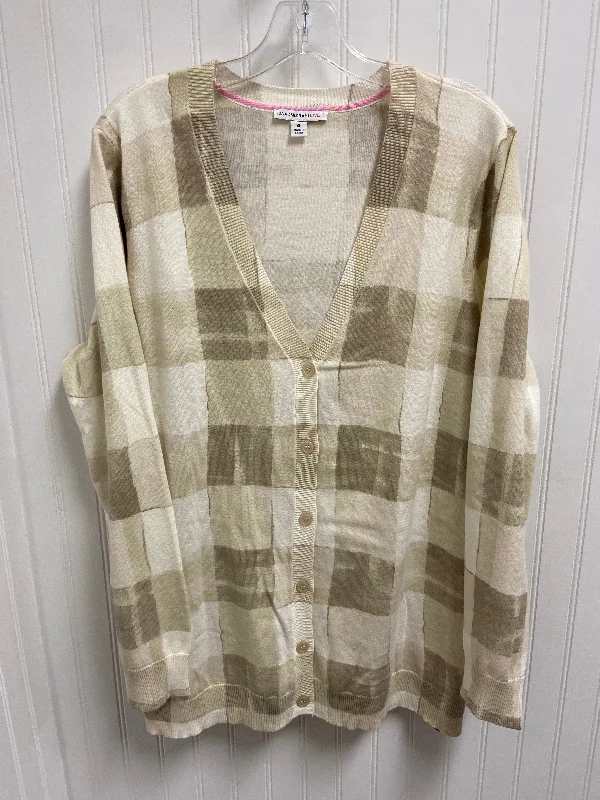 Last Chance Sweater Cardigan By Isaac Mizrahi Live Qvc In Taupe, Size: Xl