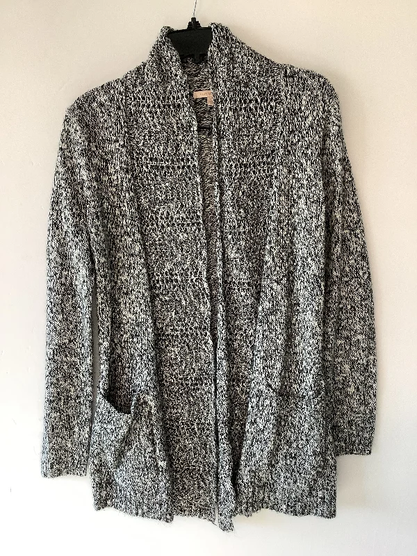 Today’s Deal Sweater Cardigan By Skies Are Blue In Black & Grey, Size: L