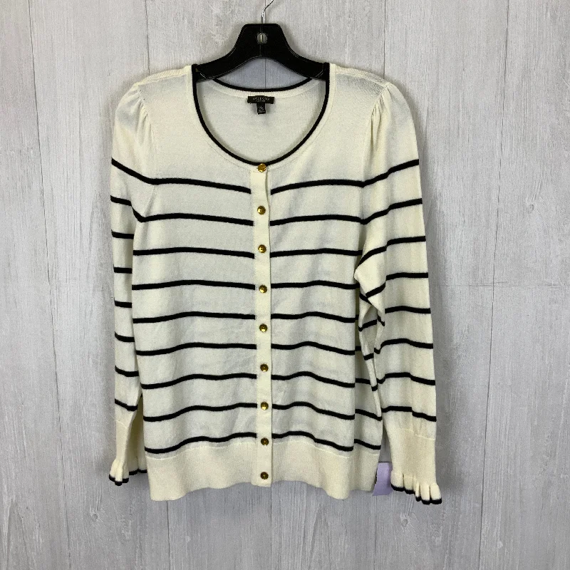 Buy Now Sweater Cardigan By Talbots In White, Size: 1x