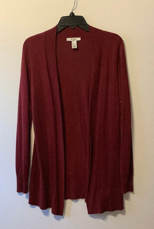 Savings Galore Sweater Cardigan By White House Black Market In Red, Size: S