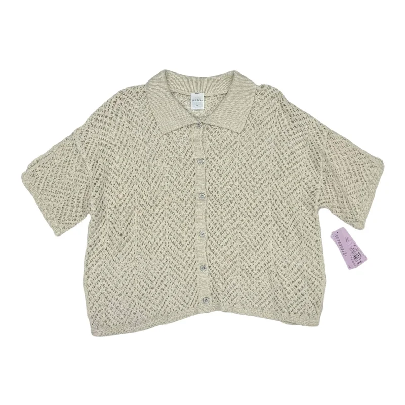 Early Bird Discount Sweater Ss By Wild Fable In Cream, Size:M