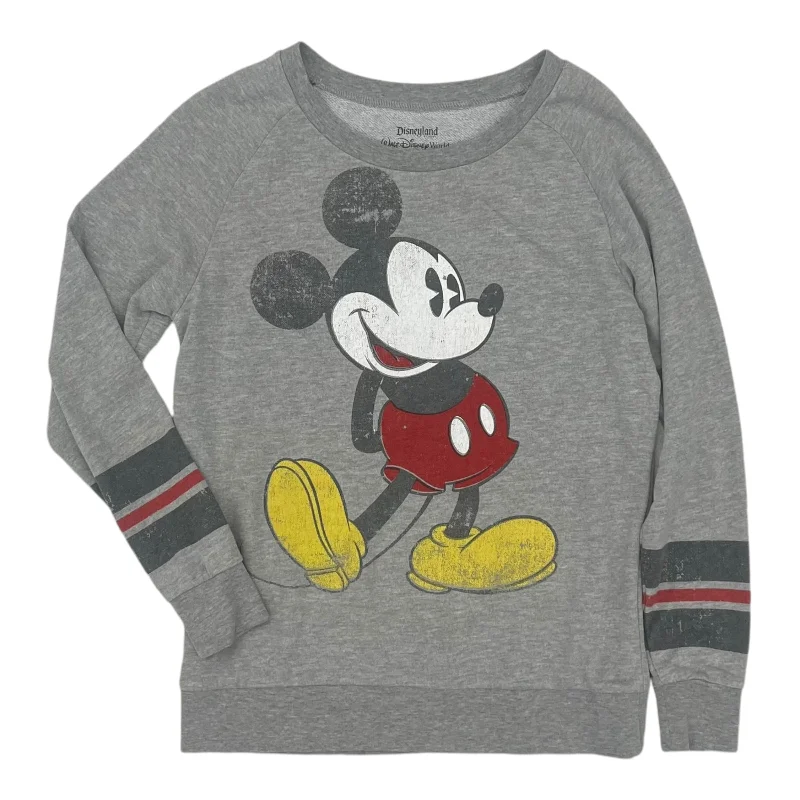 Price Drop Sweatshirt Collar By Disney Store In Grey, Size:S