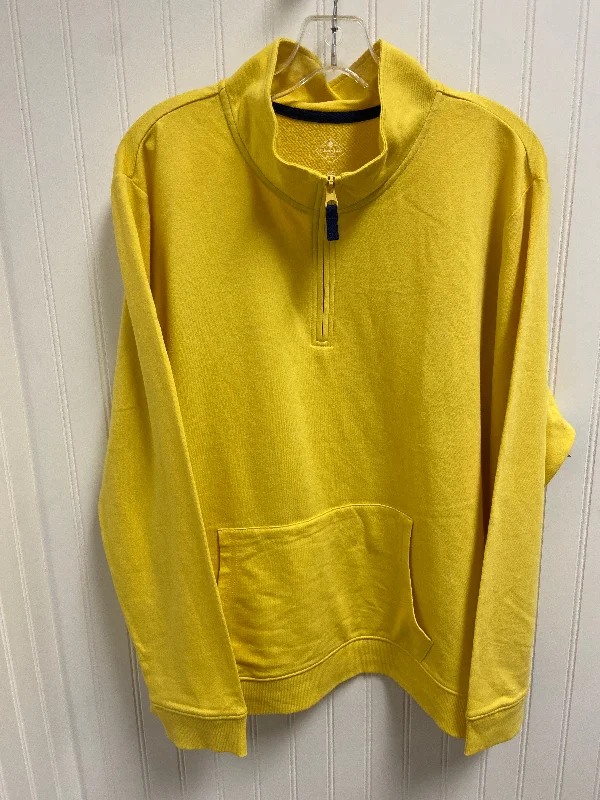 Stock Up and Save Sweatshirt Collar By St Johns Bay In Yellow, Size: 1x